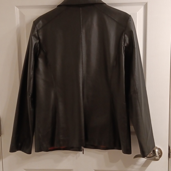 Genuine black leather jacket - Picture 4 of 4